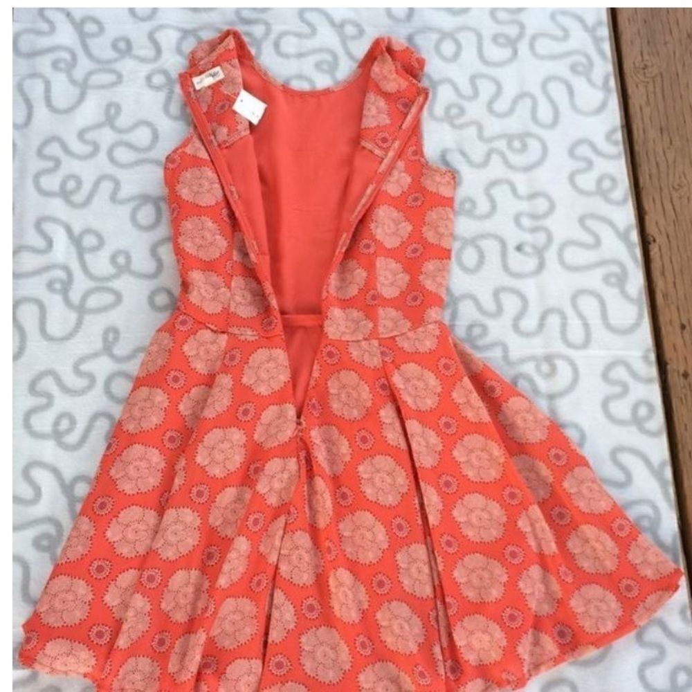 Maison Jules A-line Orange Flowy Dress Size small - Picture 2 of 7